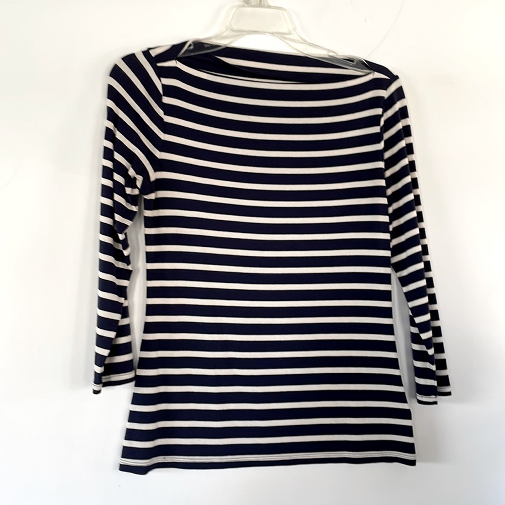 Old Navy boatneck top size S navy/cream